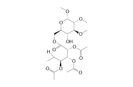 Methyl 4-O-(2,3,4-triacetoxy-5,6-dideoxy-L-lyxo-hexanoyl)-2,3-dimethoxy-.alpha.-D-glucopyranoside