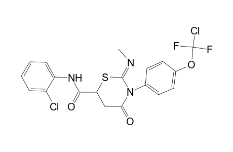 2H-1,3-thiazine-6-carboxamide, 3-[4-(chlorodifluoromethoxy)phenyl]-N-(2-chlorophenyl)tetrahydro-2-[(Z)-methylimino]-4-oxo-, (2Z)-