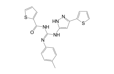 1-(2-Thienoyl)-3-((3-(2-thienyl)-1H-pyrazol-5-yl)-2-(N-p-tolyl)guanidine