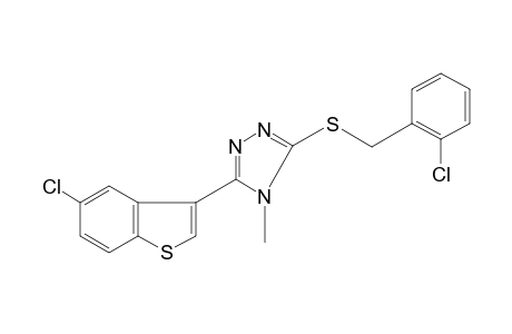 3-[(o-chlorobenzyl)thio]-5-(5-chlorobenzo[b]thien-3-yl)-4-methyl-4H-1,2,4-triazole