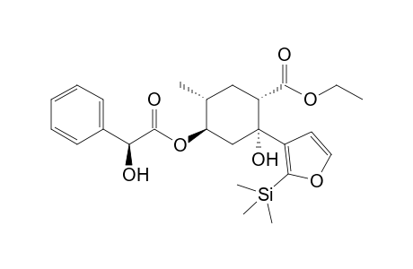 Ethyl (1S,2R,4R,5R)-2-hydroxy-4-[(2S)-2-hydroxy-2-phenylacetoxy]-5-methyl-2-(2-trimethylsilyl-3-furyl)cyclohexanecarboxylate