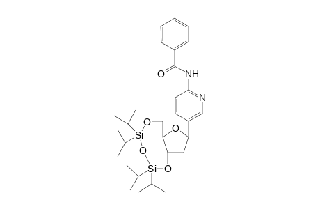 2-(N-Benzoylamino)-5-{3',5'-O-(1",1",3",3"-tetraisopropyl-disiloxane-1",3"-diyl)-2'-deoxy-.beta.-D-ribofuranosyl]-pyridine