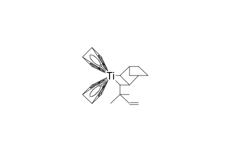 4-(1,1-Dimethyl-2-propenyl)-4-bis(/.eta.-5/-cyclopentadienyl)-3-titana-tricyclo(4.2.1.0/2,5/)nonane