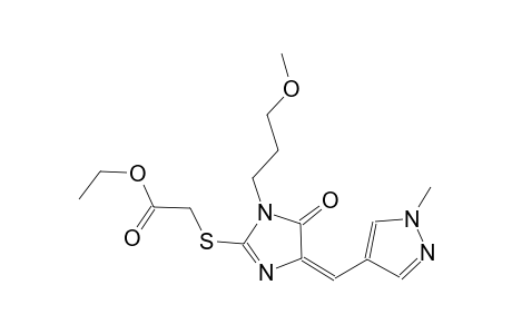 ethyl ({(4E)-1-(3-methoxypropyl)-4-[(1-methyl-1H-pyrazol-4-yl)methylene]-5-oxo-4,5-dihydro-1H-imidazol-2-yl}sulfanyl)acetate