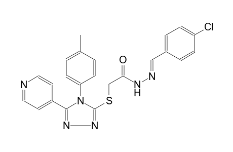 N'-[(E)-(4-chlorophenyl)methylidene]-2-{[4-(4-methylphenyl)-5-(4-pyridinyl)-4H-1,2,4-triazol-3-yl]sulfanyl}acetohydrazide