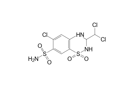 6-chloro-3-(dichloromethyl)-3,4-dihydro-2H-1,2,4-benzothiazine-7-sulfonamide, 1,1-dioxide