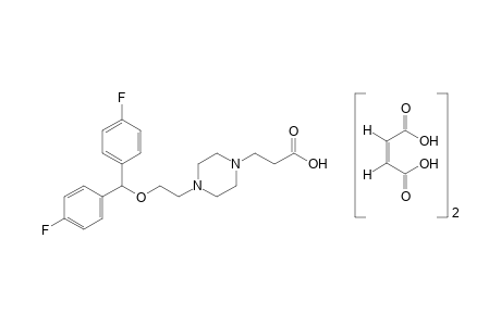 4-{2-[bis(p-fluorophenyl)methoxy]ethyl}-1-piperazinepropionic acid, maleate(1:2)