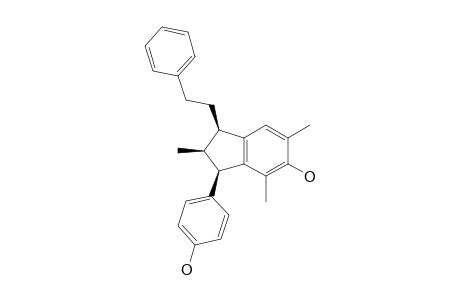 (1R*,2S*,3R*)-6-Hydroxy-1-(4-hydroxyphenyl)-2,5,7-trimethyl-3-(2-phenylethyl)-2,3-dihydroindene