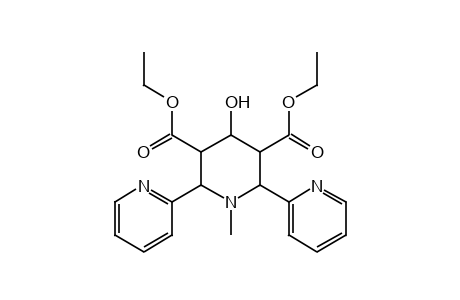 2,6-DI-2-PYRIDYL-4-HYDROXY-1-METHYL-3,5-PIPERIDINEDICARBOXYLIC ACID, DIETHYL ESTER (HIGH MELTING ISOMER)