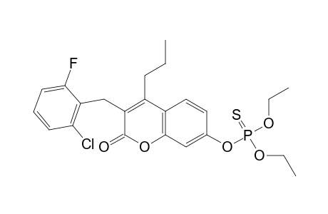 3-(2-chloro-6-fluorobenzyl)-7-hydroxy-4-propylcoumarin, O-ester with O,O-diethyl phosphorothioate