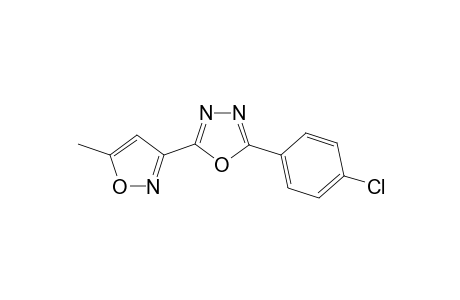 2-(4-Chlorophenyl)-5-(5-methylisoxazol-3-yl)-1,3,4-oxadiazole