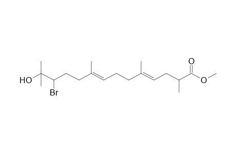 12-Bromo-13-hydroxy-2,5,9,13-tetramethyltetradeca-4,8-dienoic acid, methyl ester
