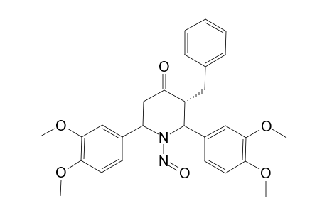 (E)-N-NITROSO-T(3)-BENZYL-R(2),C(6)-BIS-(3,4-DIMETHOXYPHENYL)-PIPERIDIN-4-ONE