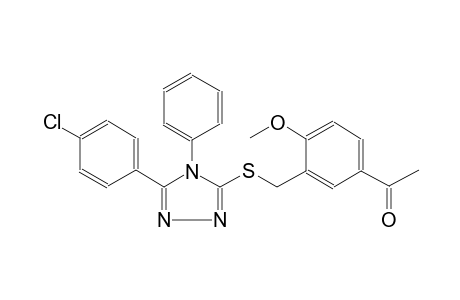 1-[3-({[5-(4-chlorophenyl)-4-phenyl-4H-1,2,4-triazol-3-yl]sulfanyl}methyl)-4-methoxyphenyl]ethanone