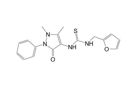 thiourea, N-(2,3-dihydro-1,5-dimethyl-3-oxo-2-phenyl-1H-pyrazol-4-yl)-N'-(2-furanylmethyl)-
