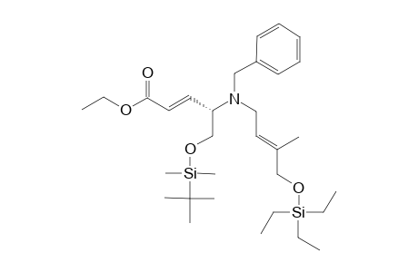 (2E,4S)-4-[N-BENZYL-N-[(E)-(3-METHYL-4-TRIETHYLSILYLOXY)-2-BUTENYL]-AMINO]-5-(TERT.-BUTYLDIMETHYLSILYLOXY)-2-PENTENOIC-ACID-ETHYLESTER