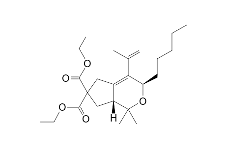 Diethyl (3R,7aR)-1,1-dimethyl-3-pentyl-4-(prop-1-en-2-yl)-3,5,7,7a-tetrahydrocyclopenta[c]pyran-6,6(1H)-dicarboxylate