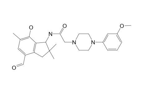 4-Formyl-7-hydroxy-1-[4-(3-methoxyphenyl)-1-piperazinyl]acetylamino]-2,2,6-trimethylindan