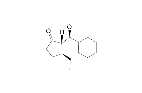 THREO-(2R*,3R*)-2-[(R*)-CYCLOHEXYL-(HYDROXY)-METHYL]-3-ETHYL-CYCLOPENTANONE;THREO-ISOMER