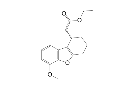 3,4-dihydro-6-methoxy-delta1(2H),alpha-dibenzofuranacetic acid, ethyl ester