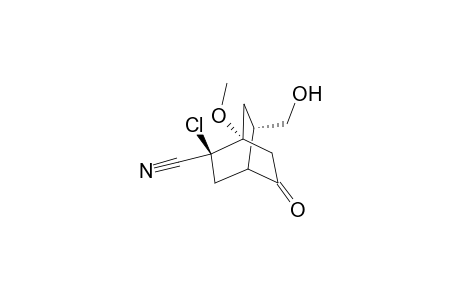 (1R(*),2S(*),8S(*))-2-Chloro-8-hydroxymethyl-1-methoxy-5-oxo-bicyclo[2.2.2]octane-2-carbonitrile