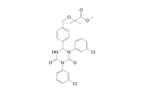 2-[1,3-Bis(m-chlorophenyl)-2,4-dioxo-5,6-dihydro-1H,3H-1,3,5-triazinebenzyloxy]-2,2-dimethylacetic acid methyl ester