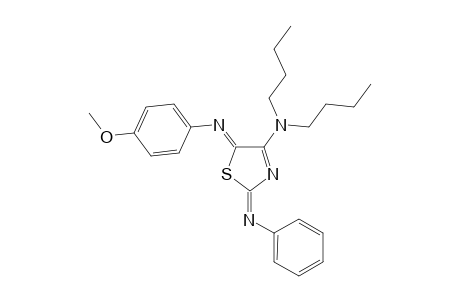 5-(4-Methoxyphenylimino)-4-(di-n-butylamino)-2-(phenylimino)-.deata(3)-thiazoline