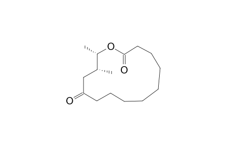 (12S,13S)-(+)-12-methyl-10-oxo-13-tetradecanolide