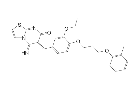 (6Z)-6-{3-ethoxy-4-[3-(2-methylphenoxy)propoxy]benzylidene}-5-imino-5,6-dihydro-7H-[1,3]thiazolo[3,2-a]pyrimidin-7-one