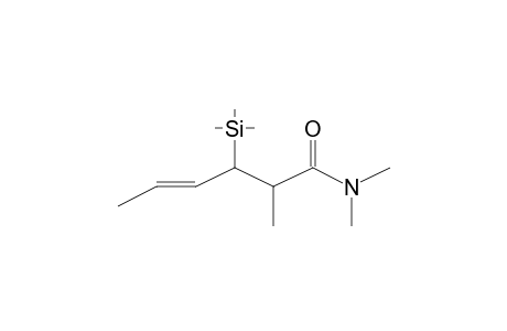 4-Hexenamide, N,N,2-trimethyl-3-(trimethylsilyl)-, [R*,S*-(E)]-(.+-.)-