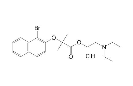 2-[(1-bromo-2-naphthyl)oxy]-2-methylpropionic acid, 2-(diethylamino) ethyl ester, hydrochloride