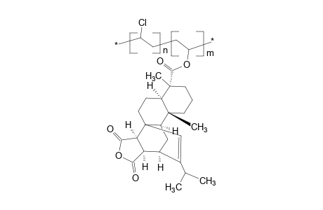 Vinyl chloride-vinylmaleopimarate acid anhydride copolymer