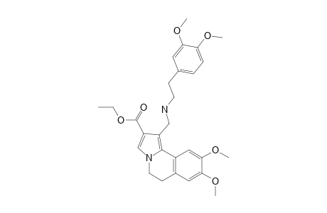 Pyrrolo[2,1-a]isoquinoline-2-carboxylic acid, 1-[[[2-(3,4-dimethoxyphenyl)ethyl]amino]methyl]-5,6-dihydro-8,9-dimethoxy-, ethyl ester