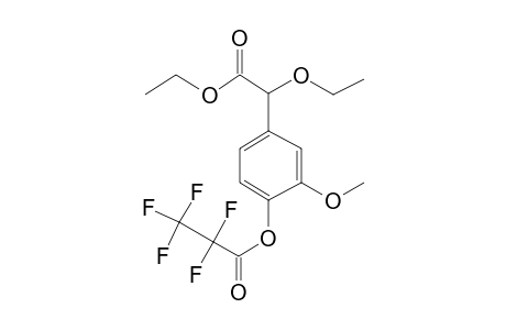 2-(4-Hydroxy-3-methoxyphenyl)-2-ethoxyacetic acid, ethyl ester, pfp