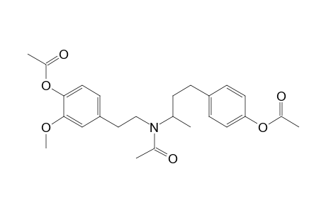 4-(4-acetoxyphenyl)-2-(N-acetyl-N-(2-(4-acetoxy-3-methoxyphenyl)ethyl)amino)butane