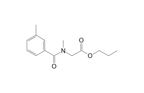 Sarcosine, N-(3-methylbenzoyl)-, propyl ester