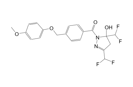 3,5-bis(difluoromethyl)-1-{4-[(4-methoxyphenoxy)methyl]benzoyl}-4,5-dihydro-1H-pyrazol-5-ol
