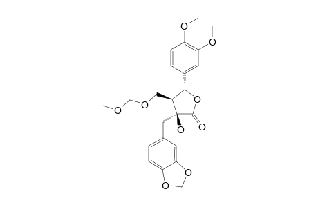 (3S*,4S*,5R*)-3-Hydroxy-3-[3,4-(methylenedioxy)benzyl]-4-[[(methoxymethyl)oxy]methyl]-5-(3,4-dimethoxyphenyl]-.gamma.-butyrolactone