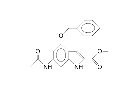 4-Benzyloxy-6-acetamido-indole-2-carboxylic acid, methyl ester