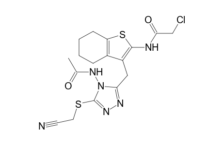 N-[3-(4-Acetylamino-5-cyanomethylsulfanyl-4H-[1,2,4]triazol-3-ylmethyl)-4,5, 6,7-tetrahydro-benzo[b]thiophen-2-yl]-2-chloroacetamide