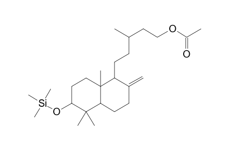 5-(6-Hydroxy-5,5,8A-trimethyl-2-methylenedecahydronaphthalen-1-yl)-3-methylpentyl acetate, tms