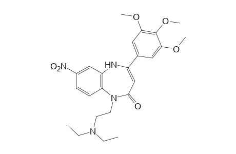 1-[2-(diethylamino)ethyl]-1,3-dihydro-7-nitro-4-(3,4,5-trimethoxyphenyl)-2H-1,5-benzodiazepin-2-one