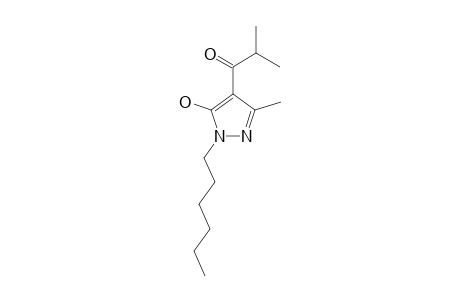 1-(N-HEXYL)-4-ISOBUTYRYL-3-METHYLPYRAZOL-5-OL