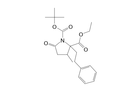 1-(Tert-butyl) 2-ethyl 3-methyl-5-oxo-2-phenethyl-1,2-pyrrolidinedicarboxylate