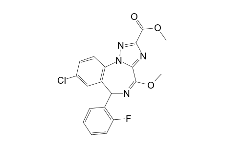 8-chloro-6-(o-fluorophenyl)-4-methoxy-6H-s-triazolo[1,5-a][1,4]benzodiazepine-2-carboxylic acid, methyl ester