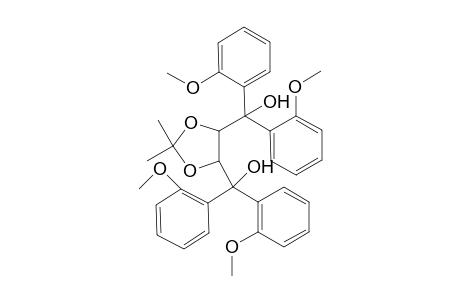 (+)-.alpha.,.alpha.,.alpha.',.alpha.'-tetra(o-methoxyphenyl)-2,2-dimethyl-1,3-dioxalan-4,5-dimethanol