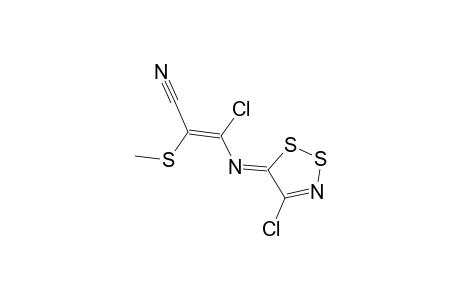 3-(4-Chloro-5H-1,2,3-dithiazol-5-ylideneamino)-3-chloro-2-(methylthio)acrylonitriles