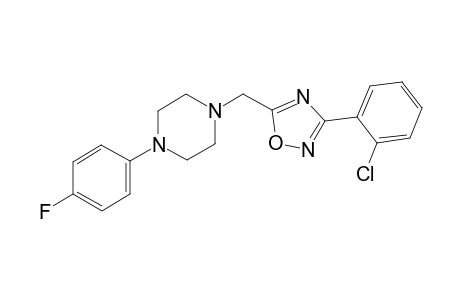 Piperazine, 1-[[3-(2-chlorophenyl)-1,2,4-oxadiazol-5-yl]methyl]-4-(4-fluorophenyl)-