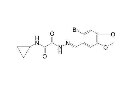 acetic acid, (cyclopropylamino)oxo-, 2-[(E)-(6-bromo-1,3-benzodioxol-5-yl)methylidene]hydrazide