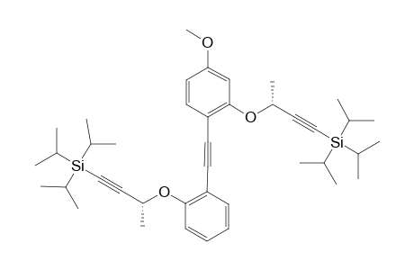 (+)-[(3R)-3-(2-{[4-Methoxy-2-({(1R)-1-methyl-3-[tris(1-methylethyl)silyl]prop-2-yn-1-yl}oxy)phenyl]ethynyl}phenoxy)but-1-yn-1-yl][tris(1-methylethyl)]silane